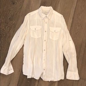 Calvin Klein white linen men’s shirt